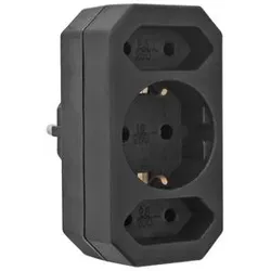 MPI Schuko-Stecker-Adapter schwarz