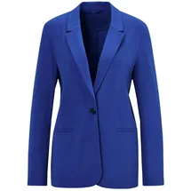 GOLDNER Kurzgröße: Damenblazer mit Reverskragen und Paspeltaschen", in royalblau | Gr.: 22