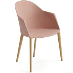Arper Cila Armsessel, kunststoff, eiche natur / terrakotta #2223