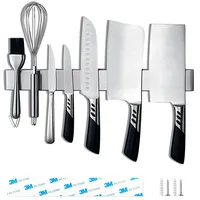 LiRiQi Magnetleiste Messer zum Kleben oder Bohren, Messerhalter Magnetisch,