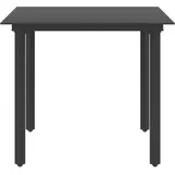 vidaXL Garten-Esstisch 80 x 80 x 74 cm schwarz 313109