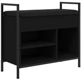 vidaXL Schuhbank Schwarz 65,5x32x57,5 cm Holzwerkstoff