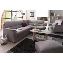 sit&more Polsterhocker Pandora Mikrofaser 58 x 45 x 58 cm Grau