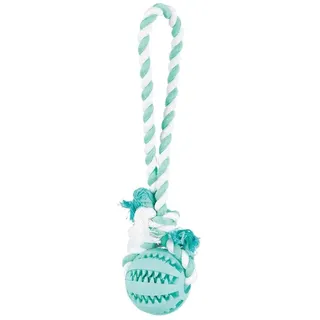 Trixie Denta Fun Spieltau mit Ball Ball aus Naturgummi 3299