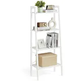 Regal, Bücherregal mit 4 Ebenen, Leiterregal, Standregal, für Wohnzimmer, Sch...