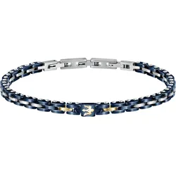 Maserati Armband Edelstahl, Keramik blau Herren 