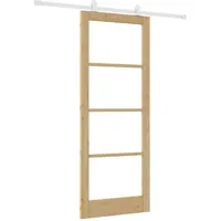 vidaXL Schiebetür ORKDAL Braun 83 x 211 cm Holz und Metall