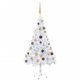 vidaXL Künstlicher Weihnachtsbaum mit LEDs Kugeln 120 cm 230 Zweige