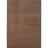 KADIMA DESIGN Teppich Kurzflor Unifarben Polyester Antirutsch Wohnzimmer Mokka Läufer 80x150 | Kadima Design