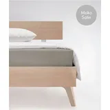 FLEURESSE Colours 009100 Mako-Satin 200 x 200 cm grau