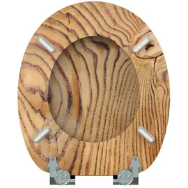Sanilo WC-Sitz Grain, Hochwertiger und Stabiler Toilettendeckel aus Holz