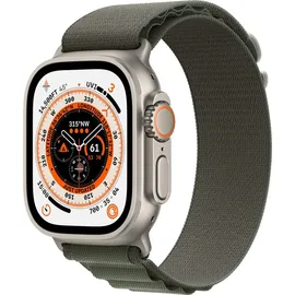 Apple Watch Ultra GPS+Cellular 49 mm Titaniumgehäuse, Alpine Loop grün M