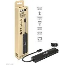 Club 3D USB Typ-C 3.2 Gen1, 6in1 Hub HDMI 8K30Hz-4K120Hz, 2xUSB Typ-A, RJ45 100W