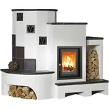 Kachelofen 5/109.1 7 kW - schoko - Premio - Bank links