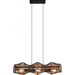 ECO-LIGHT Pendelleuchte Bamboo 3xE27 Bambus dunkel