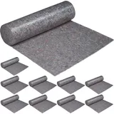 Relaxdays 10 x Malvervlies 180g/m2 1x50 m - Grau