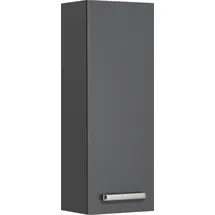 Saphir Hängeschrank SAPHIR "Quickset Wand-Badschrank 25 cm breit mit 1 Tür und 2 Einlegeböden", grau (anthrazit, anthrazit glanz), B:25cm H:70cm T:20cm, Holzwerkstoff, Schränke, Hängeschrank, Badezimmer-Hängeschrank inkl. Türdämpfer, Griffe in Chrom Glanz