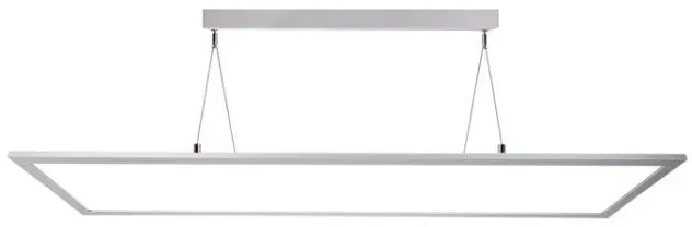DEKOLIGHT LED-Pendelleuchte, Panel transparent, 50W, 4000K, Länge 1195mm, alu / silber