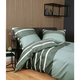 JANINE Bettwäsche J.D. 8468 salbeigrün 155x220 cm + 80x80 cm