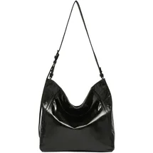 Liebeskind Berlin Chudy Paper Touch Crinkle Hobo M Black