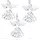 SIKORA BS454 Engel Glas Figur Weihnachtsbaum Anhänger 3er Set