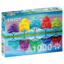 ENJOY Puzzle Puzzle ENJOY-1702 - Jeder Baum hat seine eigene bunte..., 1000 Puzzleteile bunt