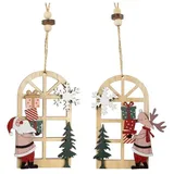 Hti-Living Baumschmuck hohes Fenster, 2er Set Holz