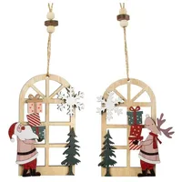 Hti-Living Baumschmuck hohes Fenster, 2er Set Holz