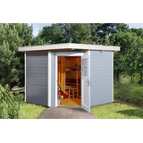 Weka Gartenhaus 229 2,39 x 2,35 m grau