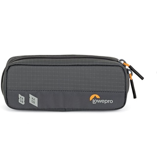 Lowepro GearUp Memory Wallet 20, Kompakter Speicherkarten-Organizer für CF-, XQD- & SD-Karten, SD-Tasche mit Doppeltem Reißverschluss, Hergestellt aus Recyclingmaterial, Grau