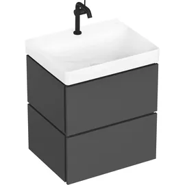 Hansgrohe Xilesa E Waschtischunterschrank 2 Schubkästen, Schiefergrau matt