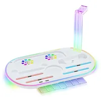 Wigento RGB Licht Ladestation Weiß Nintendo Switch 2