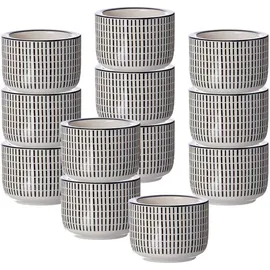 Ritzenhoff & Breker Teelichthalter Takeo Stripes Keramik Schwarz/Weiß