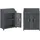 [en.casa] Badezimmerschrank Trosa 45 x 62 x 25 cm Dunkelgrau