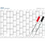 Staedtler Jahresplaner Lumocolor Set 2025, Wandkalender trocken abwischbar, Größe DIN A1, incl. Stifte und Stift-Klemmen, Sonderedition, 641 JPAMZW