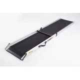 Der Rampen Shop Hunderampe Hunderampe Auto - Teleskopierbar (1800mm x 365mm - 90kg Tragkraft) (1-St) schwarz|silberfarben