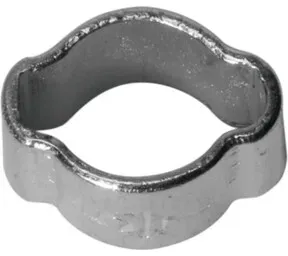Riegler 2-Ohr-Schl.klemme »blow line« Stahl verz., Spannbereich 17-20 mm