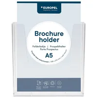 Europel Prospekthalter Wandmontage Einzelfach für DIN A5 im Hochformat,