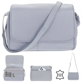 Alessandro Salvatore Florenz 12975 Schultertasche Leder Grau