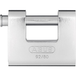 ABUS 92/80 Vorhangschloss Monoblock mit Stahlmantel verschiedenschliessend