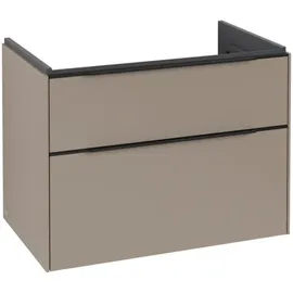 Villeroy & Boch Waschbeckenunterschrank 2 Auszüge 77,2 x 57,9 x 47,8 cm Taupe/Volcano black