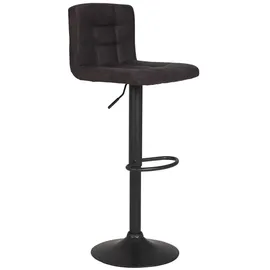 Quartier Mid.you Barhocker-Set, Anthrazit, Metall, Textil, Raute, Füllung: Schaumstoff, Rundrohr, Drehteller, 40x85x48 cm Sitzfläche 360° drehbar, Esszimmer, Barmöbel, Barhocker