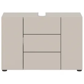 xonox.home Waschbeckenunterschrank Vira 82 x 56 x 34 cm Kaschmir/Schwarz
