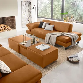 W.Schillig Couch Leder 2-Sitzer Gelb