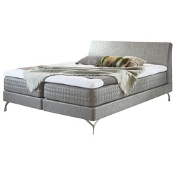 Frei platzierbares Boxspringbett 180x210 cm grau - Barima