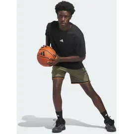 adidas Crazy Lite Basketballshorts Herren KD6400 - olive strata/lucid orange M/5"