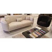 JVmoebel Sofa Designer Sofa Garnitur Sofa Couch Polster Set 3 1 Sitz Couchen, 2 Teile beige