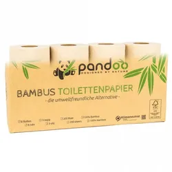 pandoo Bambus Toilettenpapier natur (8 Rollen)