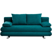 Carryhome Schlafsofa Petrol, - 196x74x90 cm,