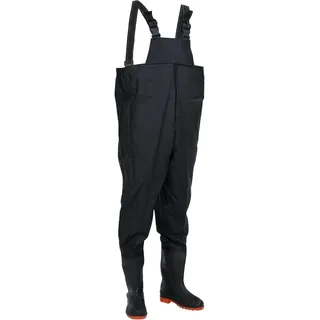 vidaXL Wathose mit Stiefeln Schwarz Größe 40